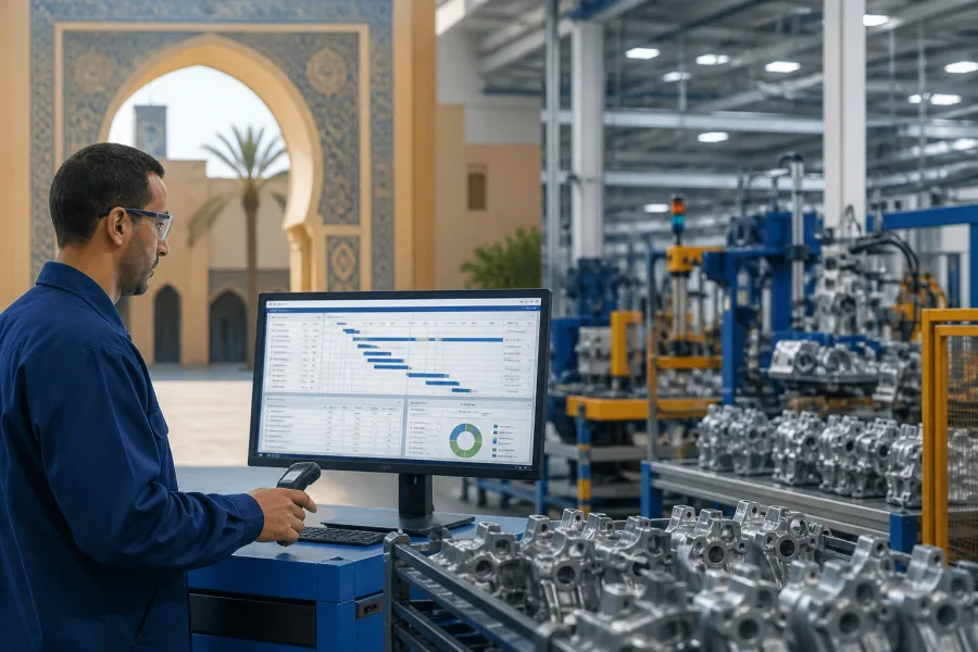 ERP pour équipementier automobile au Maroc : qualité, EDI et juste-à-temps