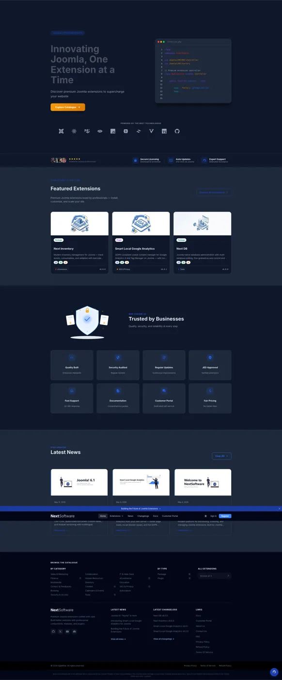 NextSoftware — Extensions Joomla Enterprise